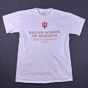 Gildan Indiana University Kelley‎ School of Business IUPUI White T-Shirt Size M